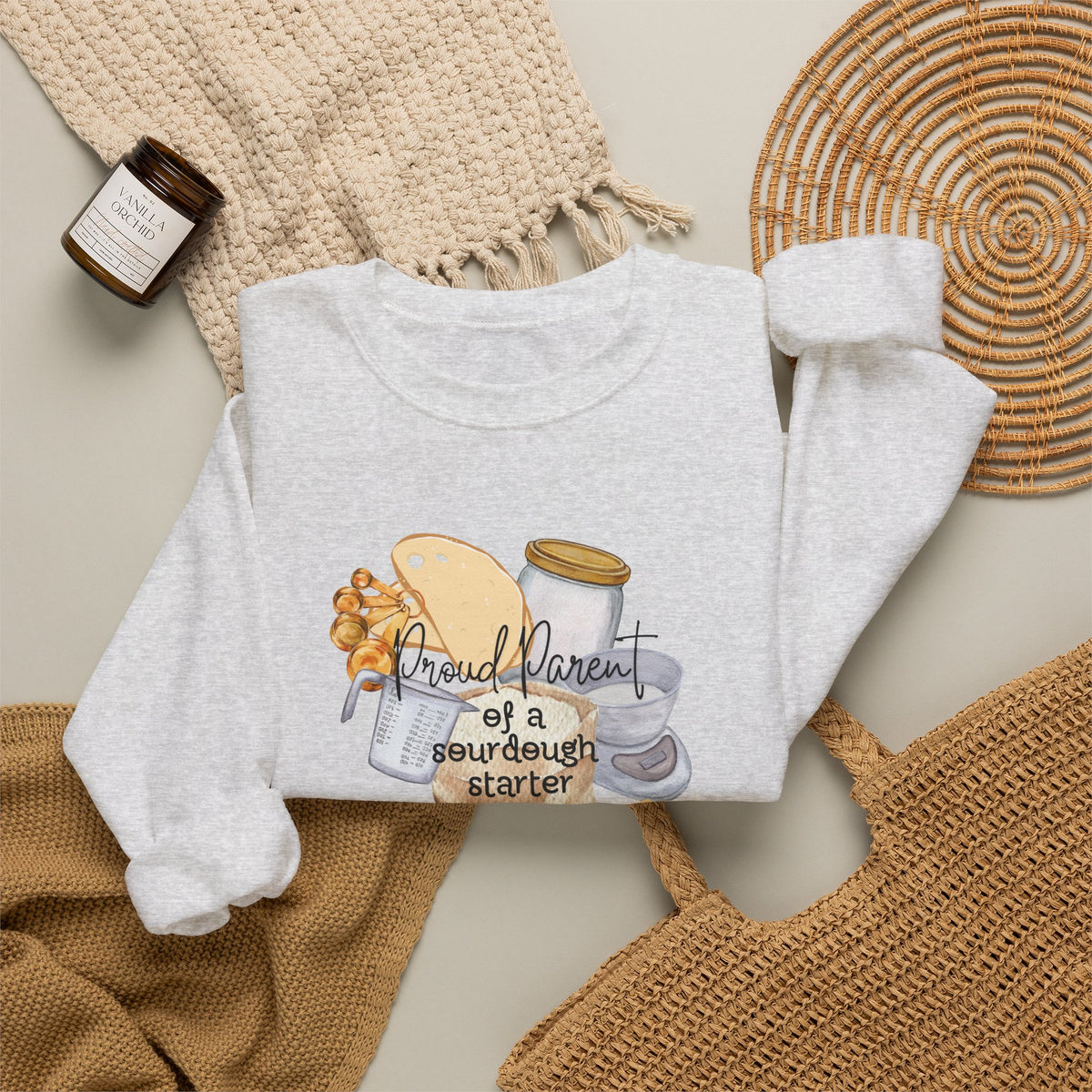 Proud Parents Of A Sourdough Starter Crewneck Sweatshirt