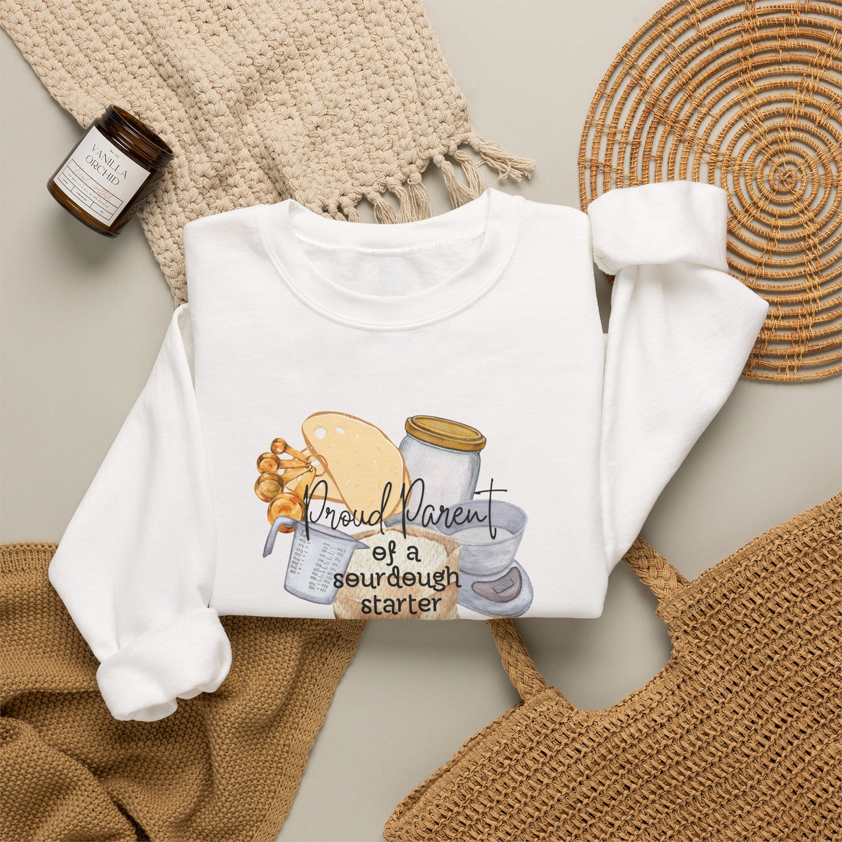 Proud Parents Of A Sourdough Starter Crewneck Sweatshirt
