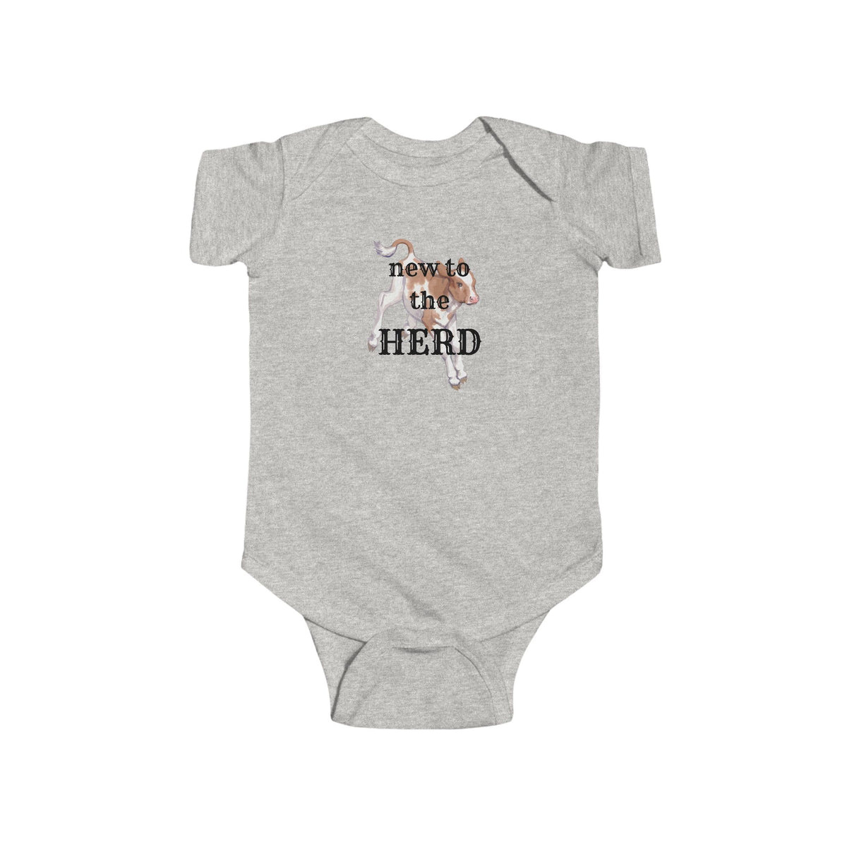 New To The Herd Cow Infant Fine Jersey Bodysuit