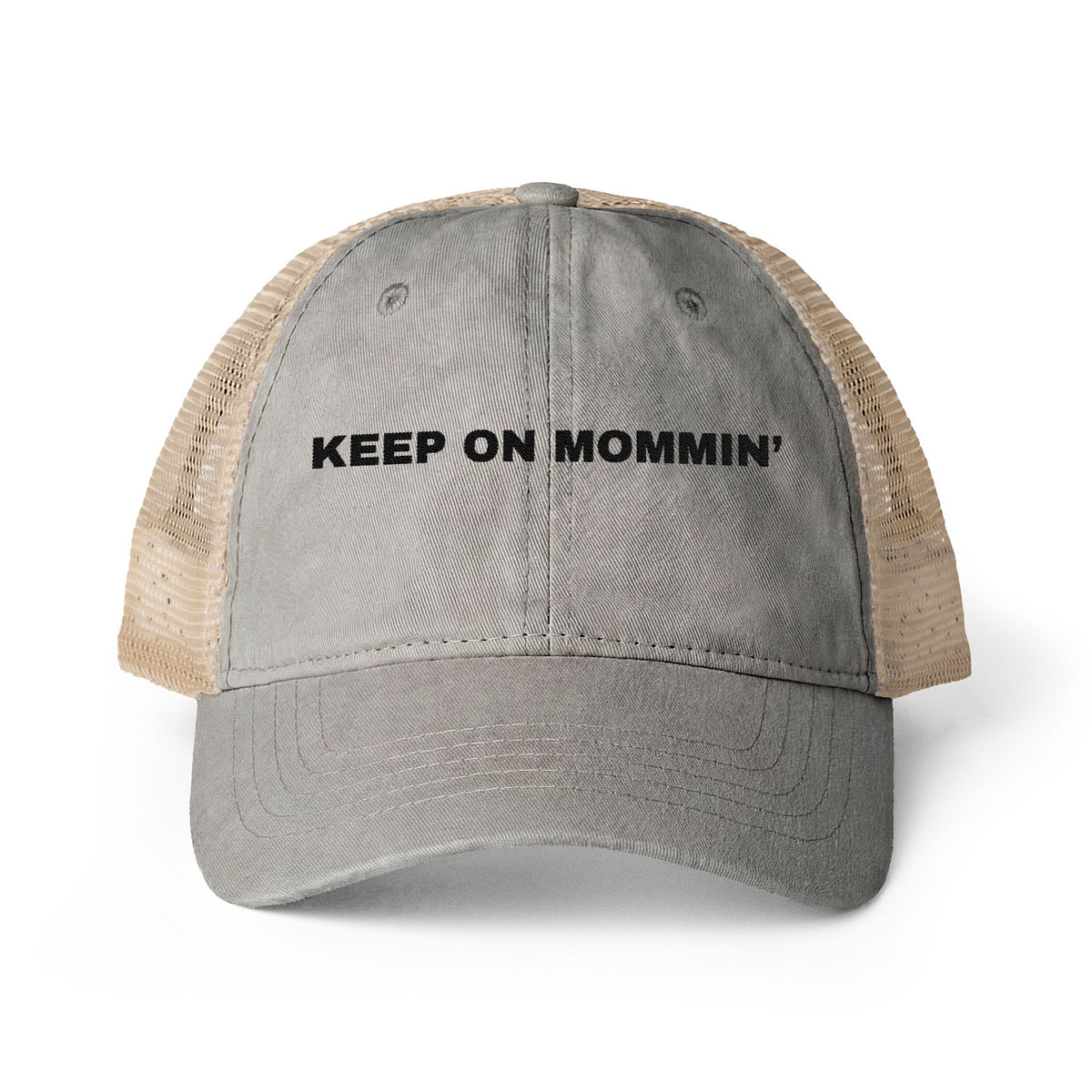 Keep on Mommin' Women's Washed Mesh-Back Cap