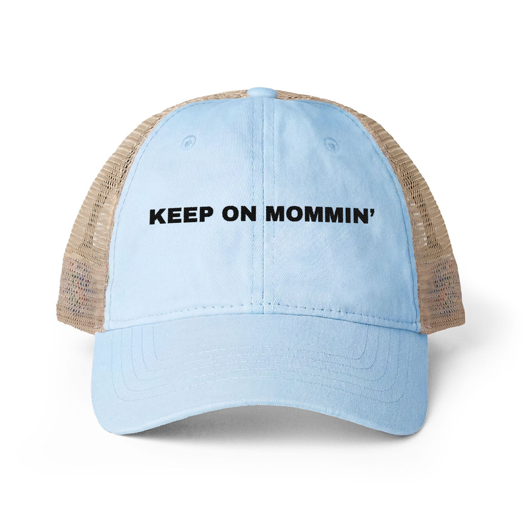 Keep on Mommin' Women's Washed Mesh-Back Cap