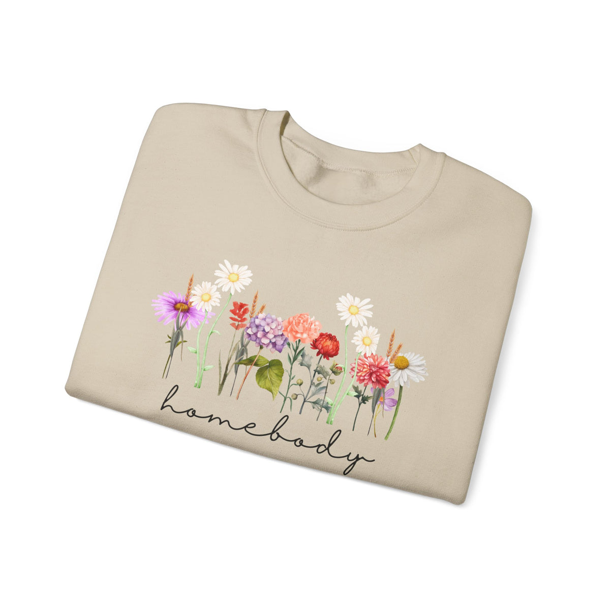 Floral Homebody Womens Crewneck Sweatshirt