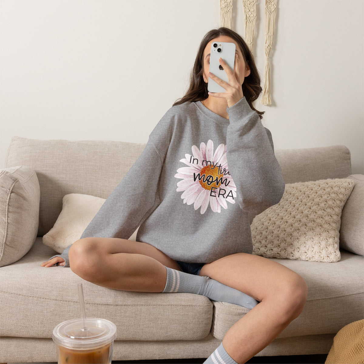 In My Tired Mom Era Crewneck Sweatshirt