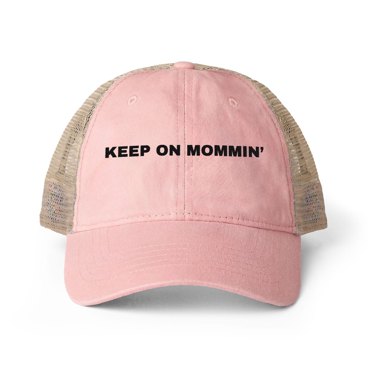 Keep on Mommin' Women's Washed Mesh-Back Cap