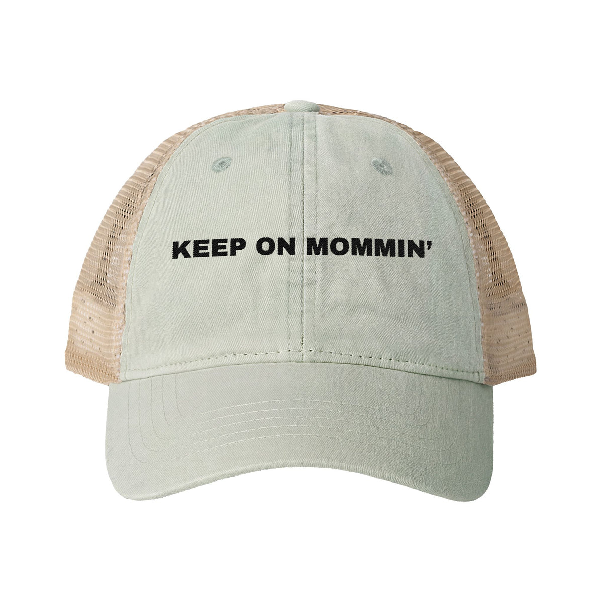 Keep on Mommin' Women's Washed Mesh-Back Cap