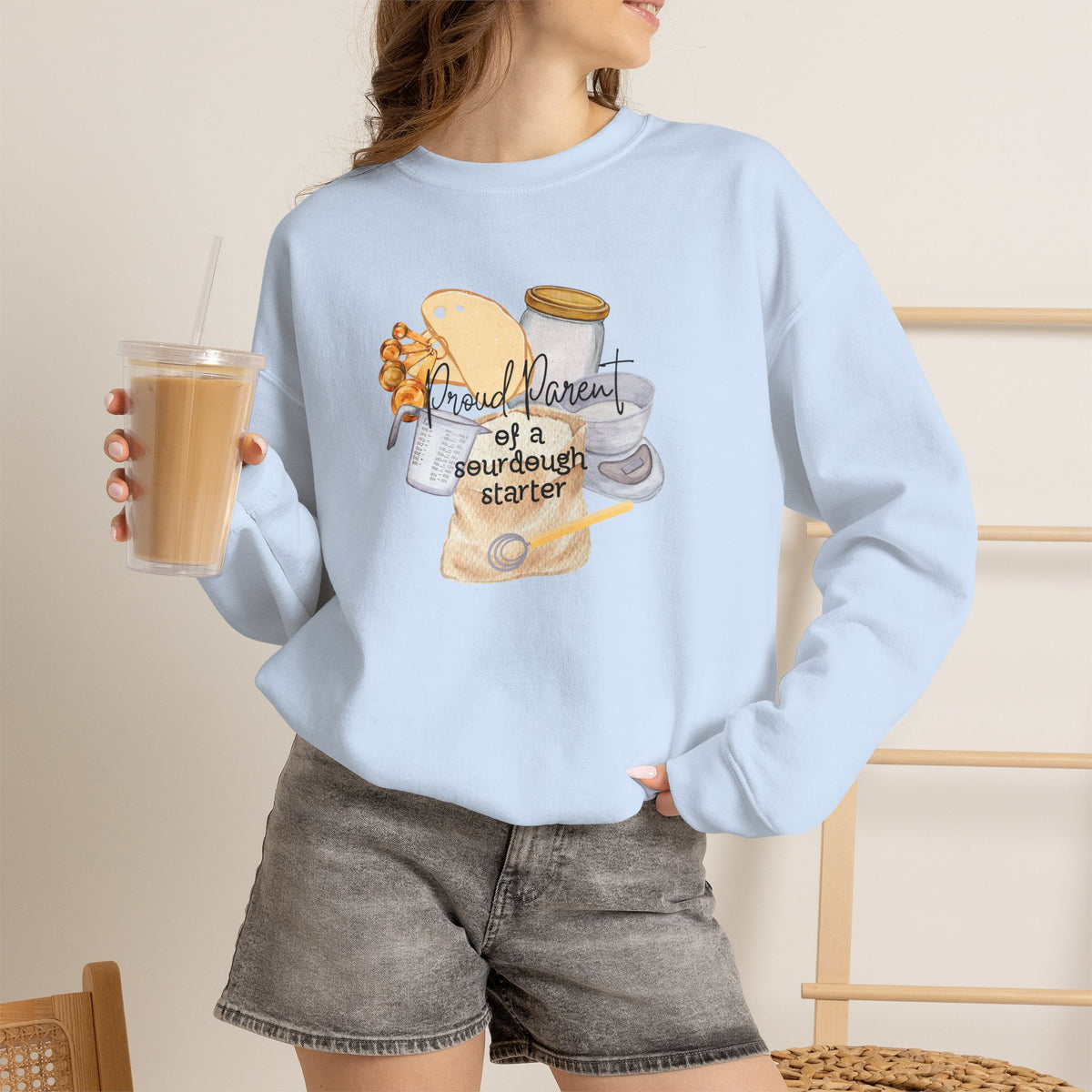 Proud Parents Of A Sourdough Starter Crewneck Sweatshirt