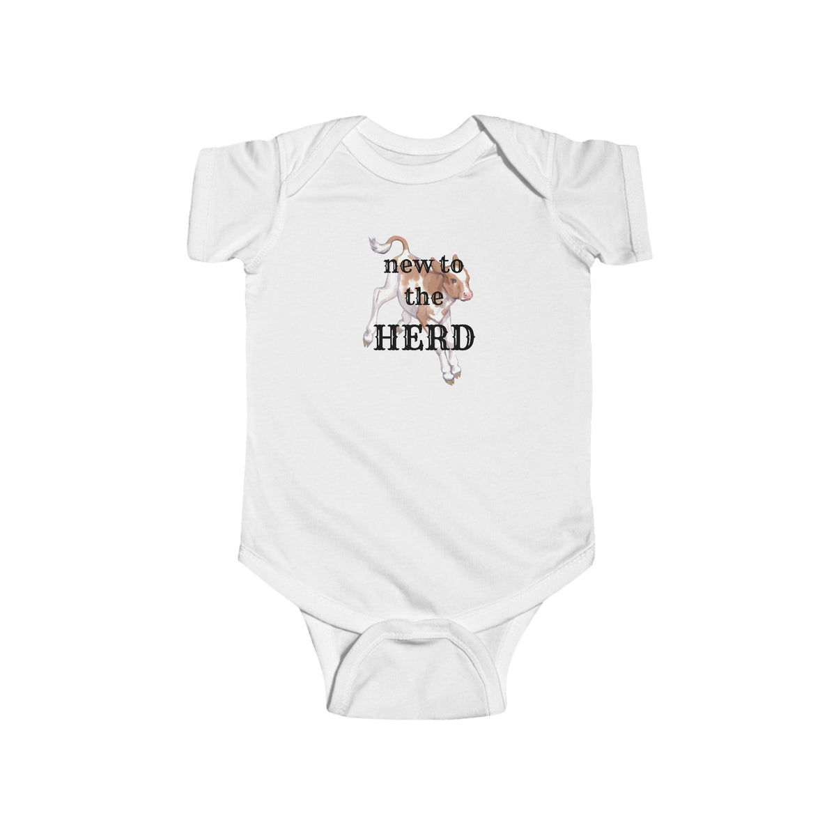 New To The Herd Cow Infant Fine Jersey Bodysuit
