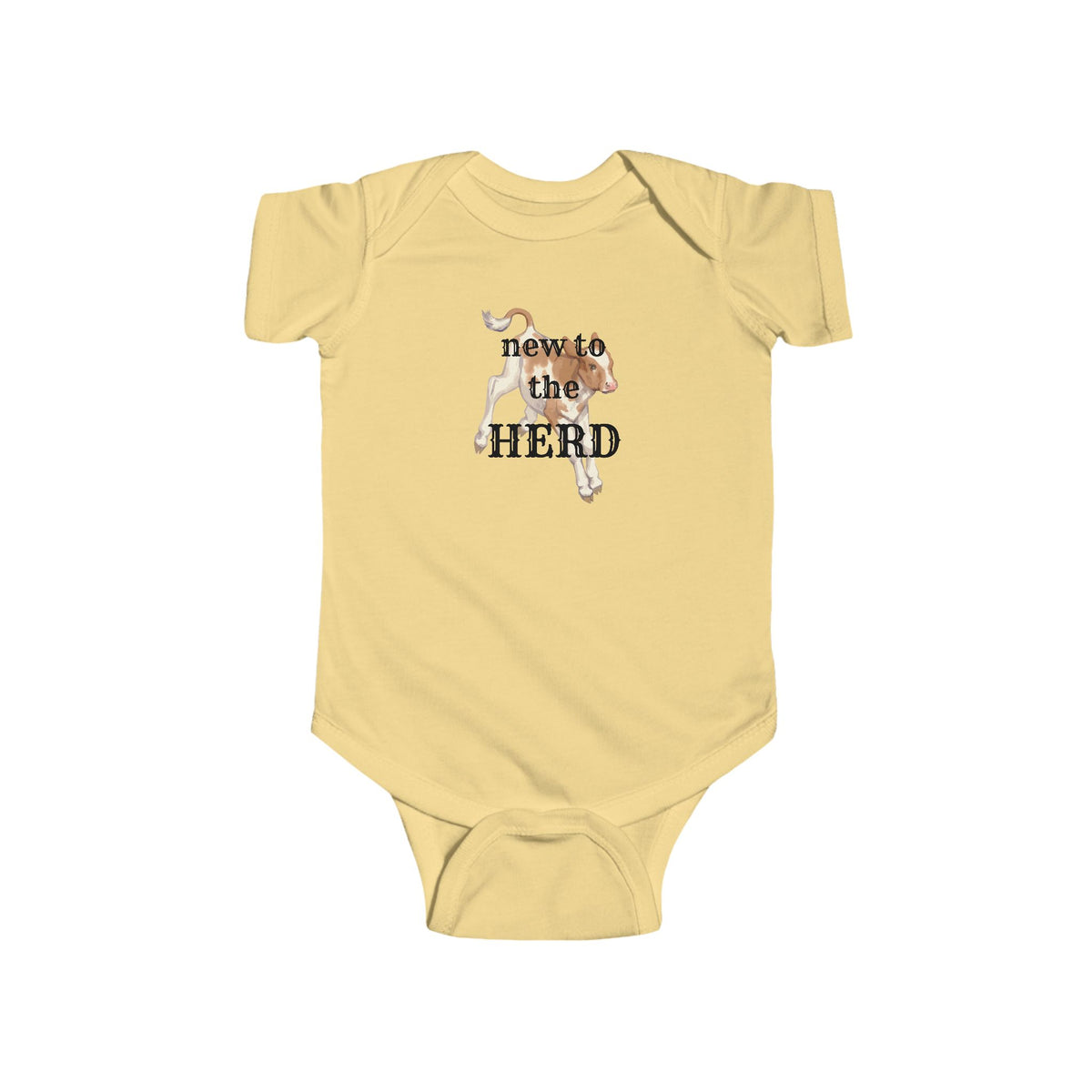 New To The Herd Cow Infant Fine Jersey Bodysuit