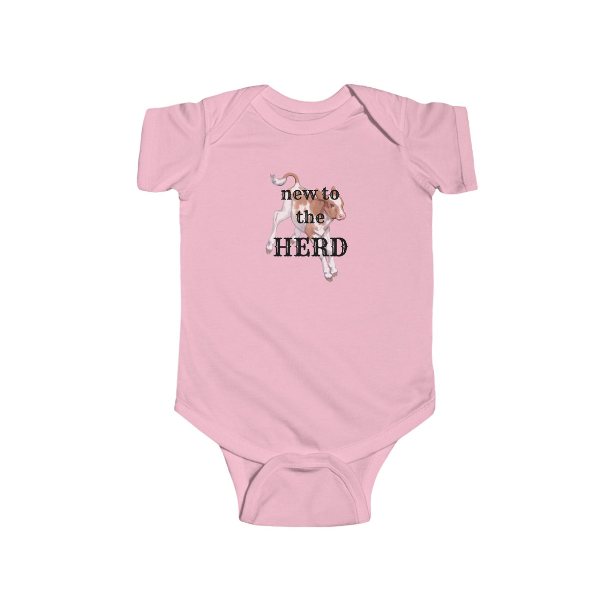 New To The Herd Cow Infant Fine Jersey Bodysuit