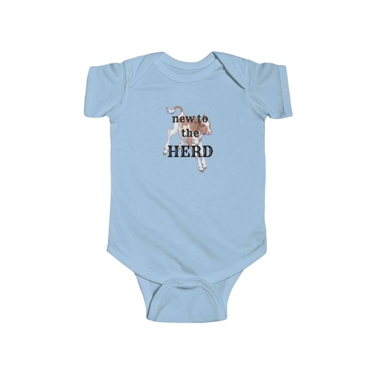 New To The Herd Cow Infant Fine Jersey Bodysuit