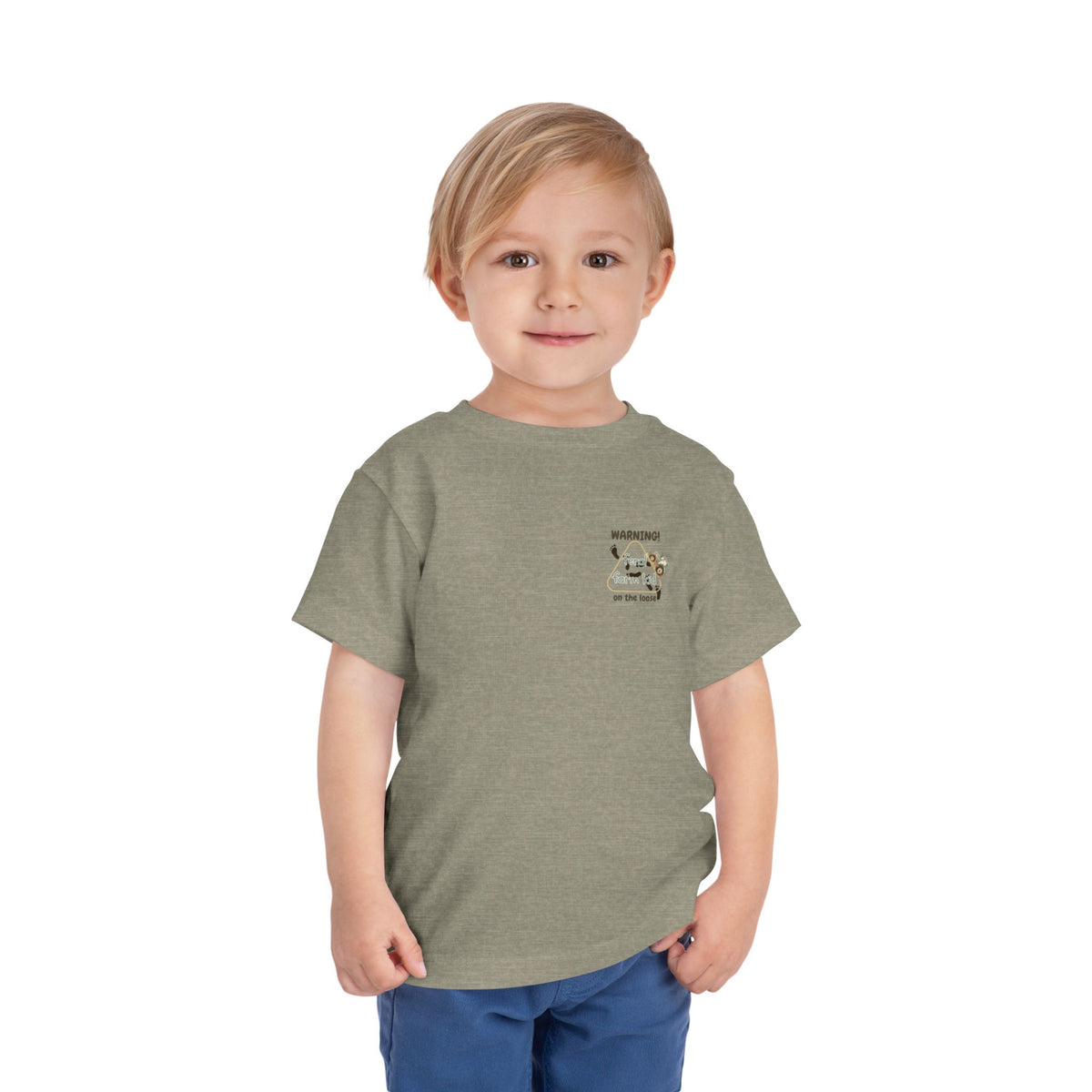 Warning Feral Farm Kid On The Loose Toddler Tshirt