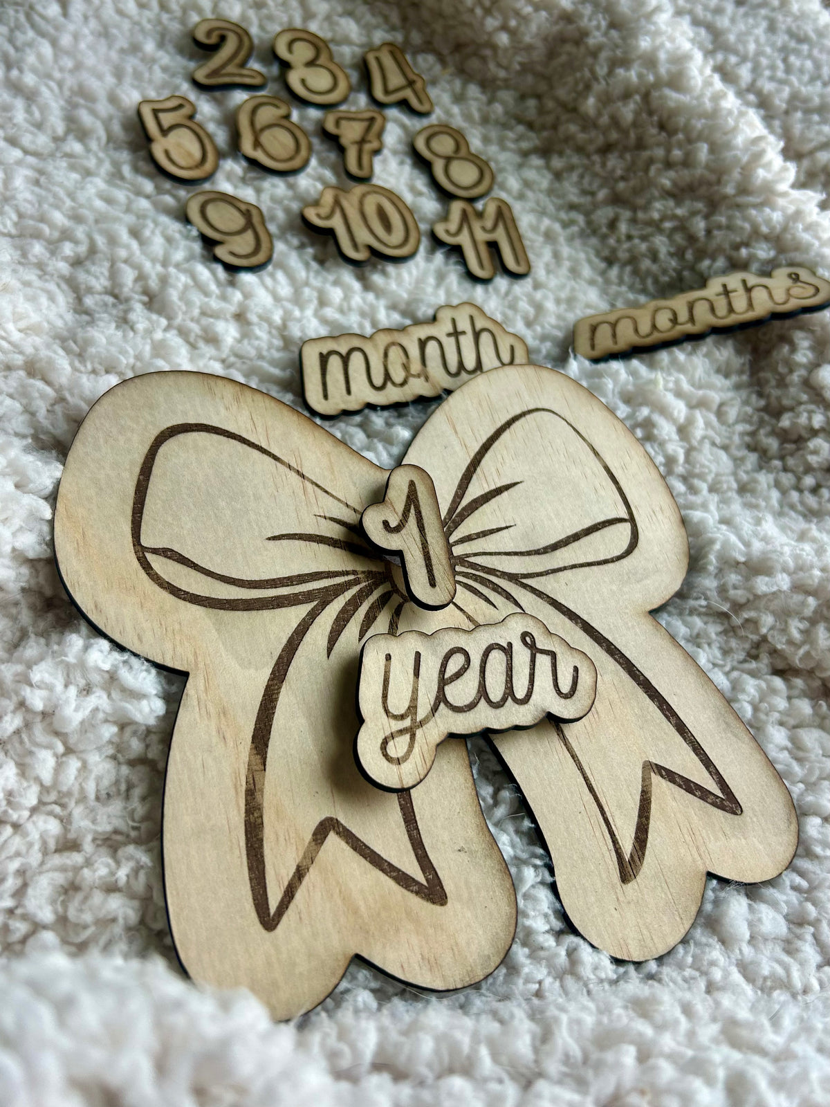 Sweetheart Bow Baby Monthly Milestone Prop