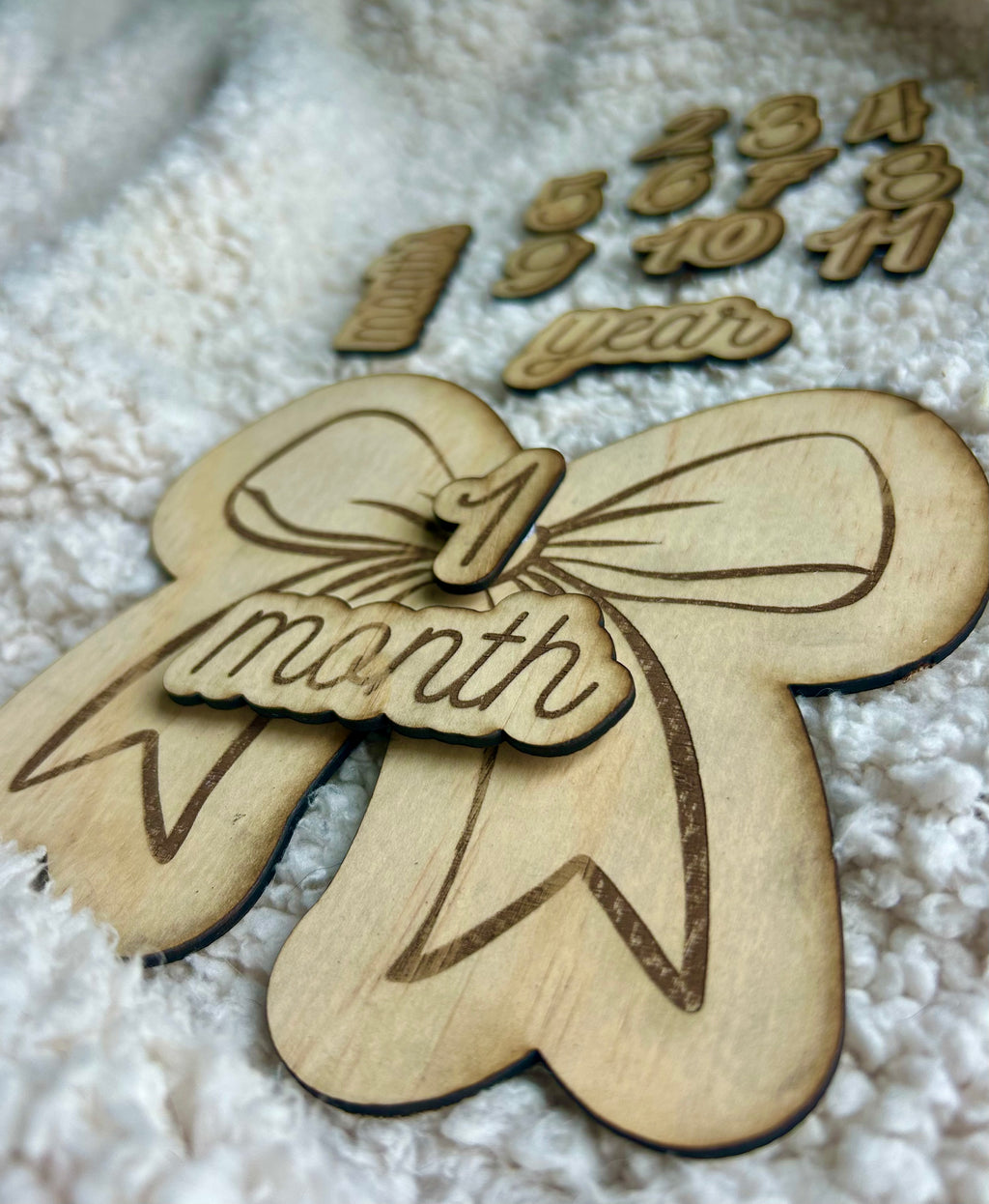 Sweetheart Bow Baby Monthly Milestone Prop