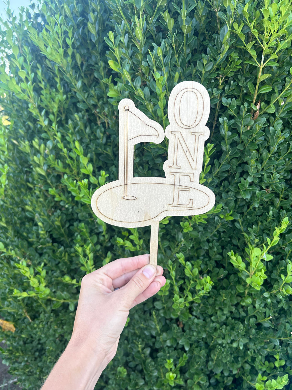 Golf Hole in One Cake Topper