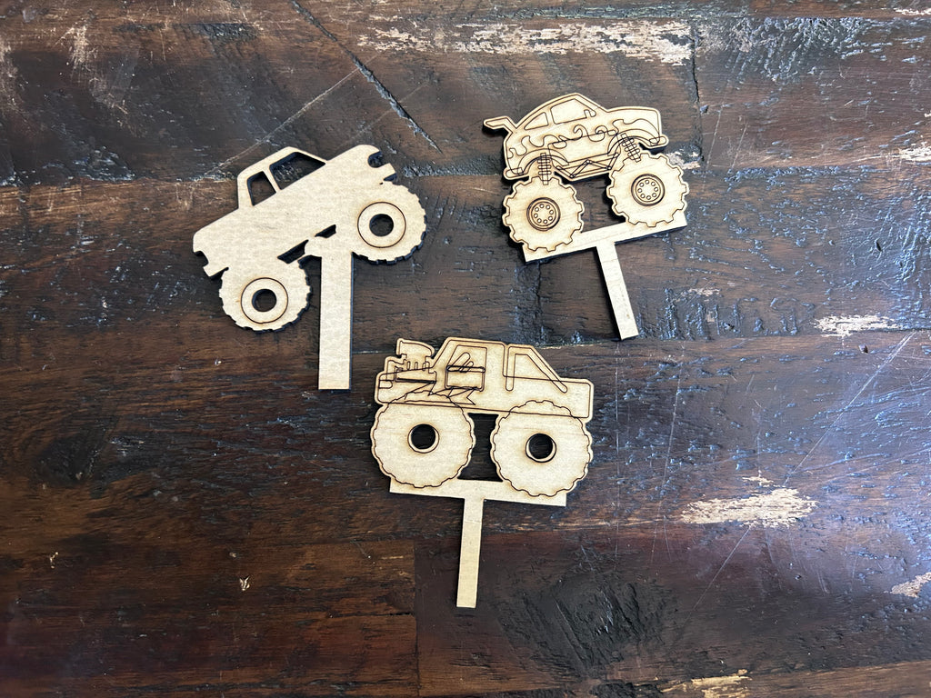 Monster Truck Cupcake Toppers