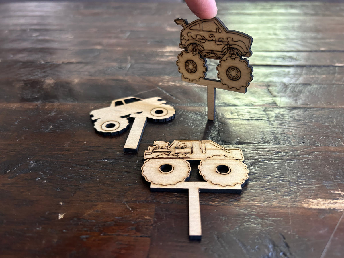 Monster Truck Cupcake Toppers