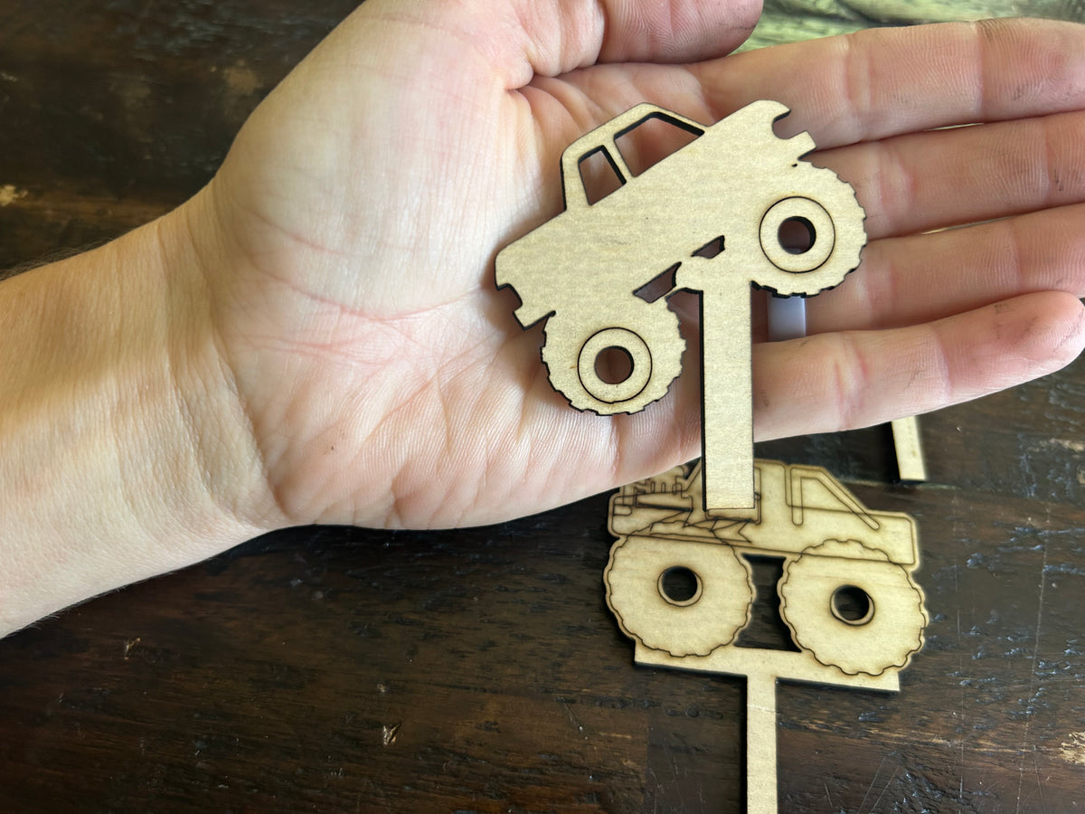 Monster Truck Cupcake Toppers