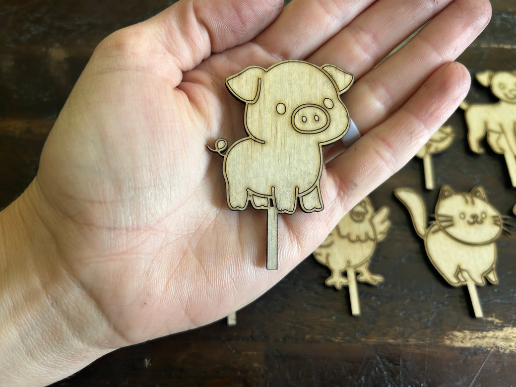Farm Animal Cupcake Toppers