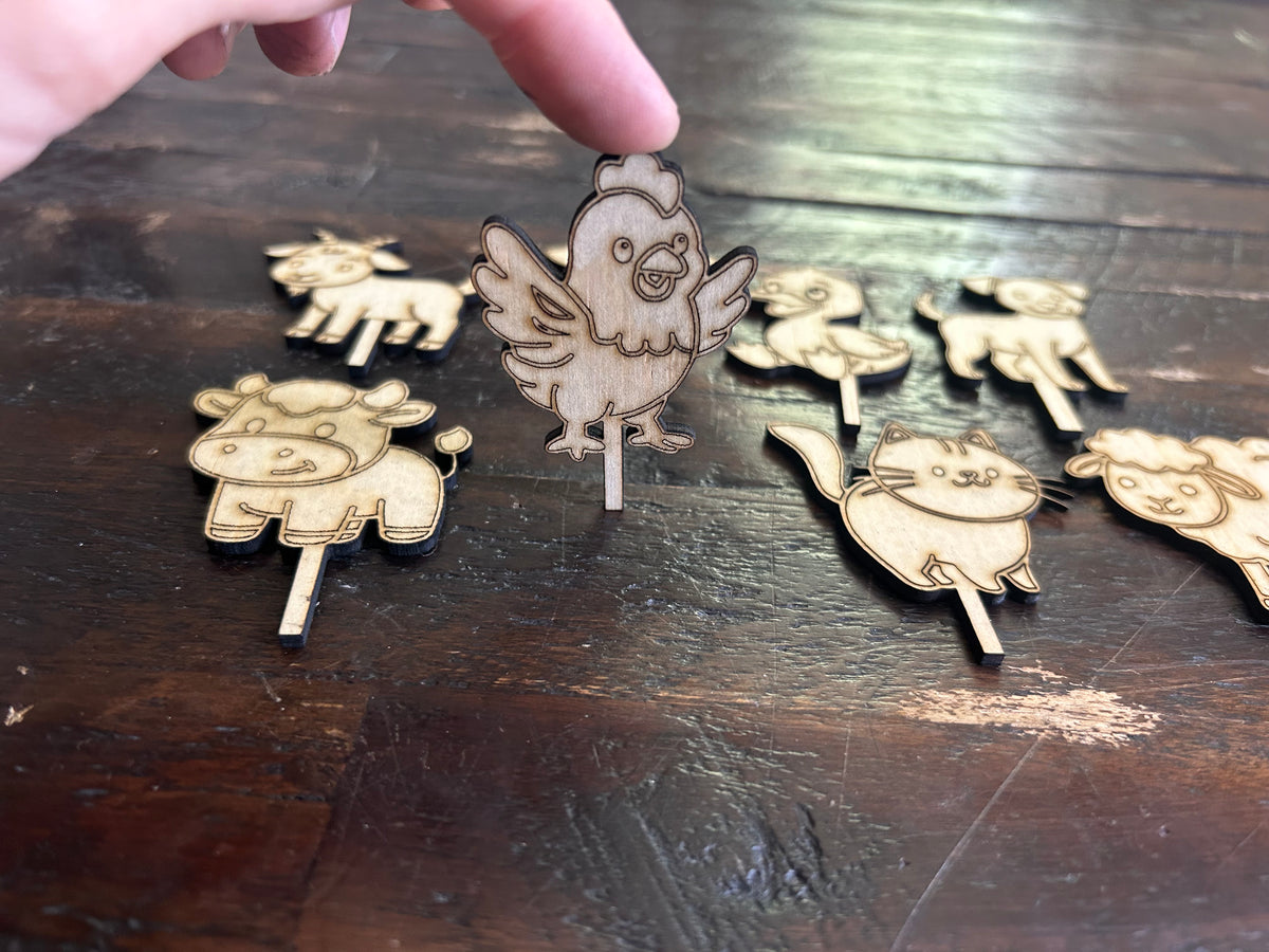 Farm Animal Cupcake Toppers