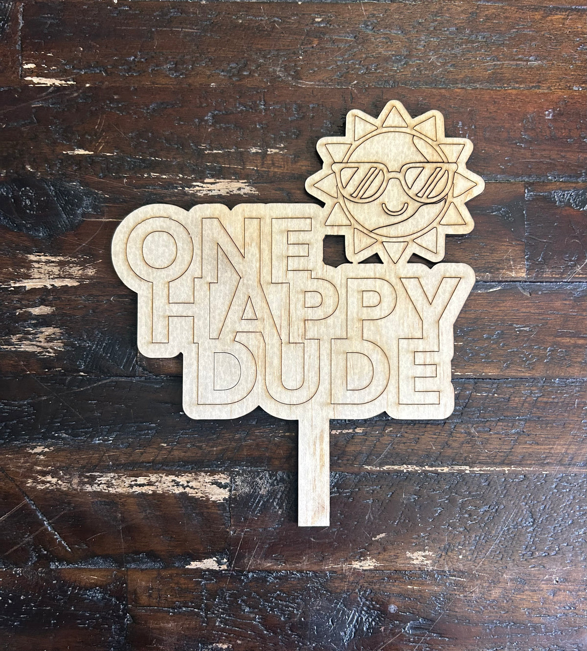 One Happy Dude Sunshine Cake Topper
