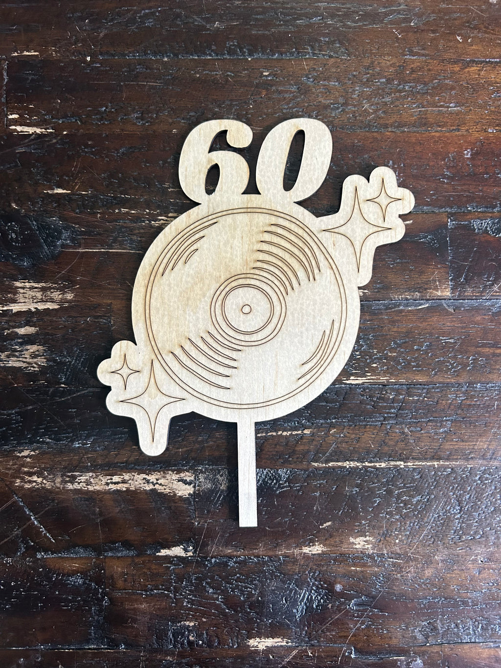 Record Cake Topper