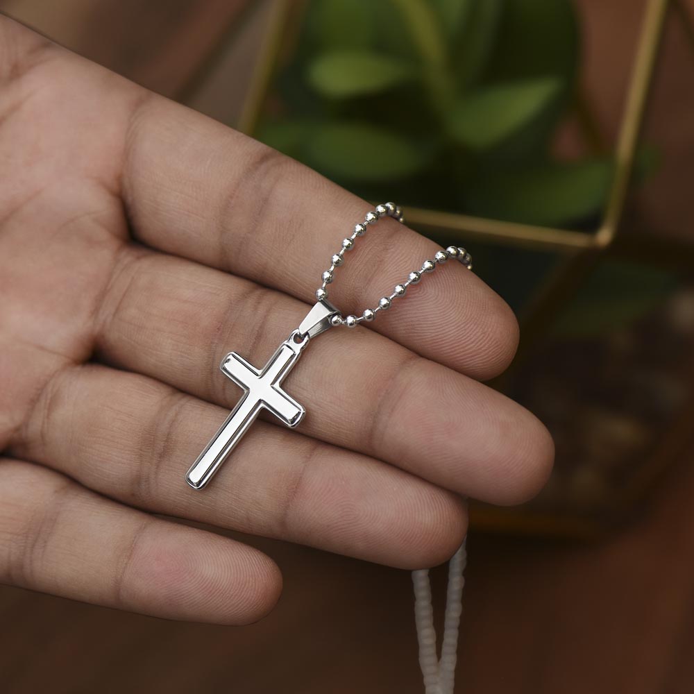 Artisan Cross Necklace-Stainless Steel