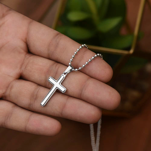 Artisan Cross Necklace-Stainless Steel